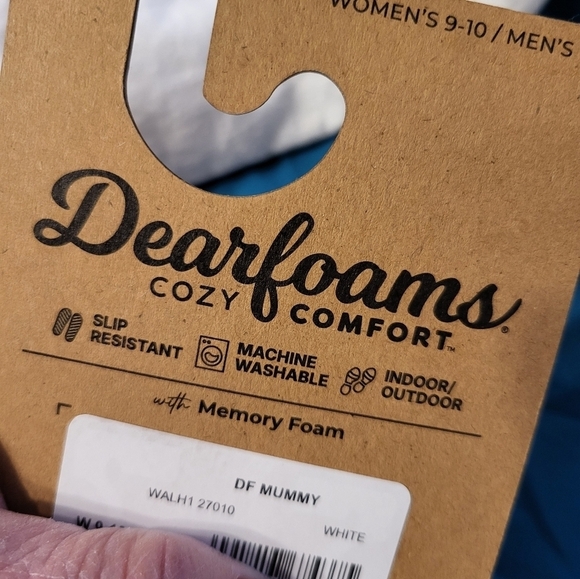 NWT Dearfoams Cozy Comfort Unisex Women's 9-10 Men's 7-8 Memory Foam Sli… - Picture 8 of 15
